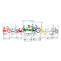 Colored Bike Glass Set